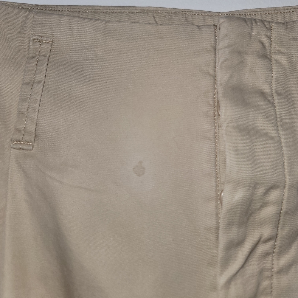 Polo Ralph Lauren Khaki Cotton Button Fly Pleated Cropped Pants Size 12 - Picture 16 of 16